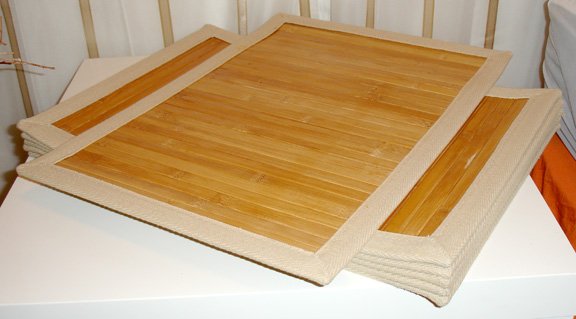 bamboo placemats - set of 6