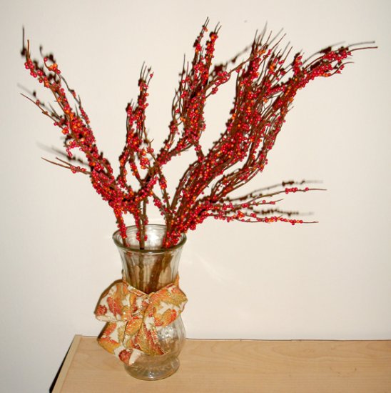 vase and dry arrangement
