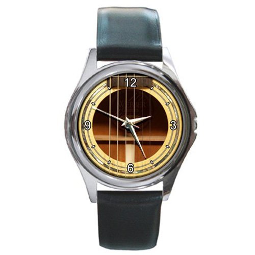 Soundhole Webber Roundbody Round Guitar Style Round Metal Watch