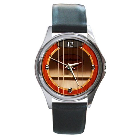 Soundhole Kronbauer TDK-137 Guitar Style Round Metal Watch