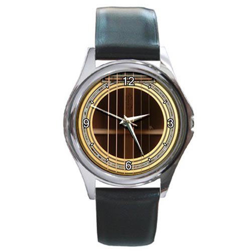 Soundhole Martin 00-45S Custom Madagascar Rosewood Guitar Style Round Metal Watch