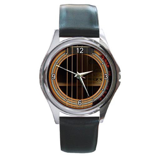 Soundhole Martin D-28 Marquis Guitar Style Round Metal Watch