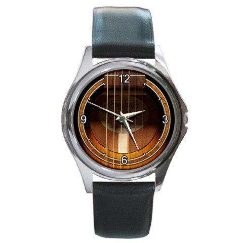 Soundhole SIMON & PATRICK WOODLAND PRO FOLK SUNBURST HG Guitar Style Round Metal Watch