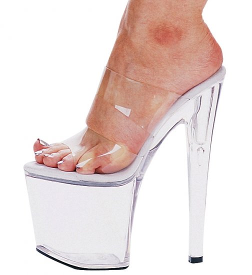 821-COCO, 8" Heel Stripper Mule in Size 9 (US)