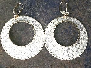 Turkish Jewelry Gold Hoop Earrings~hand Made In Turkey NWT! Absolutely Stunning