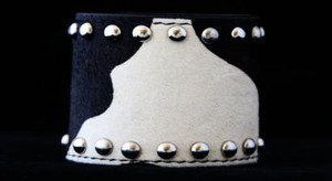 Black & White Cow Print Wide Genuine Leather CUFF ~Hair On Hide~ NWT!! CUTE!!