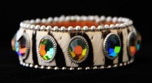 Zebra Print Cuff~Hair On Hide BLING Adjustable Bracelet~ NWT Retail $35+