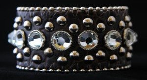 WIde Chocolate Brown wide Leather Cuff Bracelet Adjustable Cuff - NWT
