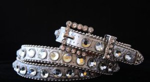 Sliver Bling Skinny Belt~Genuine Leather & Austrian Crystal~NWT~ALL Sizes!!