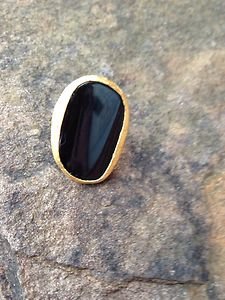 Turkish Ring with LARGE GENUINE ONYX Stone~~ From Turkey!! STUNNING!!