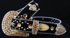 Fleur de lis Belt, Austrian Crystal~Hair On Hide NWT S, M, L, XL~Go NOLA!!