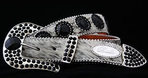 Bling Belt, Austrian Crystal~Hair On Hide NWT S, M, L,~Mix Color