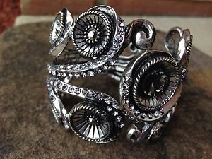 Bracelet~ Embellisehed in Gray Crystal~VERY Beautiful!! NWT!! Retails for $50++
