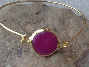 Turkish Jewelry HOT PINK JADE BRACELET~Hand Made In Turkey~ NWT! Very Pretty!!
