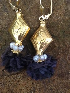 TURKISH EARRINGS Pure Silk ~HAND MADE IN Turkey NWT