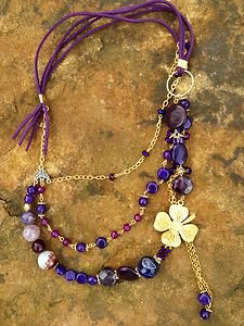 Turkish Jewelry~ Necklace Adorned with 100% Pure Amethyst~Amazing Detail! NWT