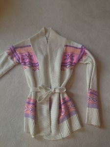 Justice GIRLS LONG SLEEVE Tie wrap SWEATER WITH TIE BELT SIZE 16~NWT!! Pinks