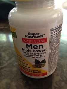 Mens Vitamens SUPER NUTRITION SIMPLY ONE MEN TRIPLE POWER exp 9~2015