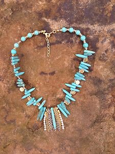 Turkish Necklace~Anatolian Coin Charms Turquoise~Nwt~Very Beautiful!!