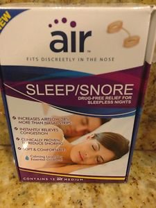 Air Sleep/Snore Nasal Breathing Aid 12 Count medium 38% better than nasal strips