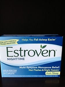 Estroven Nighttime Multi-Symptom Menopause Relief Hot Flashes 24 Caplets~NIB