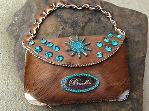 Clutch Cell PURSE GENUINE LEATHER & Austrian Crystal NWT~BEAUTIFUL!!