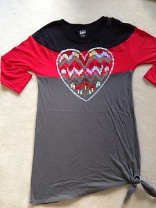 JusticeDRESS~Heart ~Girls Size 18-CUTE~NWT~Amazing PRICE! GREAT W/ LEGGINGS!!