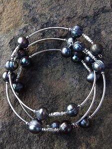 Gray Genuine FRESHWATER PEARL Wrap BRACELET NWOT~Unique ~Amazing Price!!!
