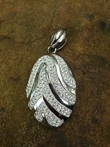 Genuine Crystal Necklace Pendant Beautiful For Jewelry Making!! New~