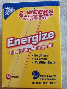 Energize Energy Tablets~28 TABLETS~ FACTORY SEALED!! EXP 11-2014