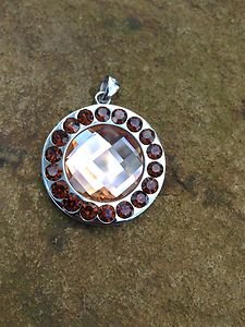 Crystal Necklace Pendant Beautiful For Jewelry Making!! Browns New!!