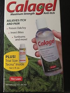 First Aid Anti-Itch~Tec Labs CALAGEL Max Strength 6.0 oz + BONUS TECNU 2.0 oz