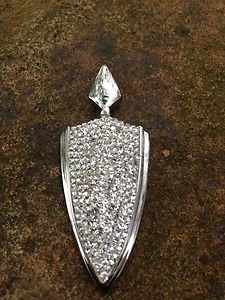 Genuine Crystal Necklace Pendant Charm Beautiful For Jewelry Making!! New~