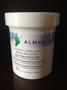 ALMAY Moisturizing Eye Makeup Remover Pads Fragrance Free Hypoallergenic 80 Pads