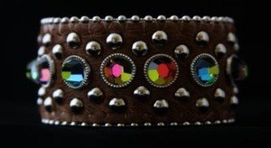 Wide Leather Brown Cuff With~hair on hide- new Never Worn! CUTE!!