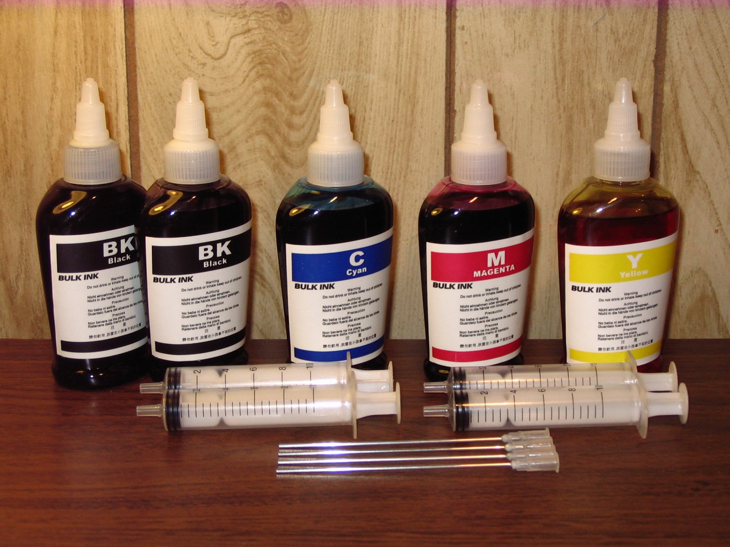 Bulk universal refill ink for EPSON, HP, BROTHER, CANON ink printer 100ml x 5 bottles, total 500ml