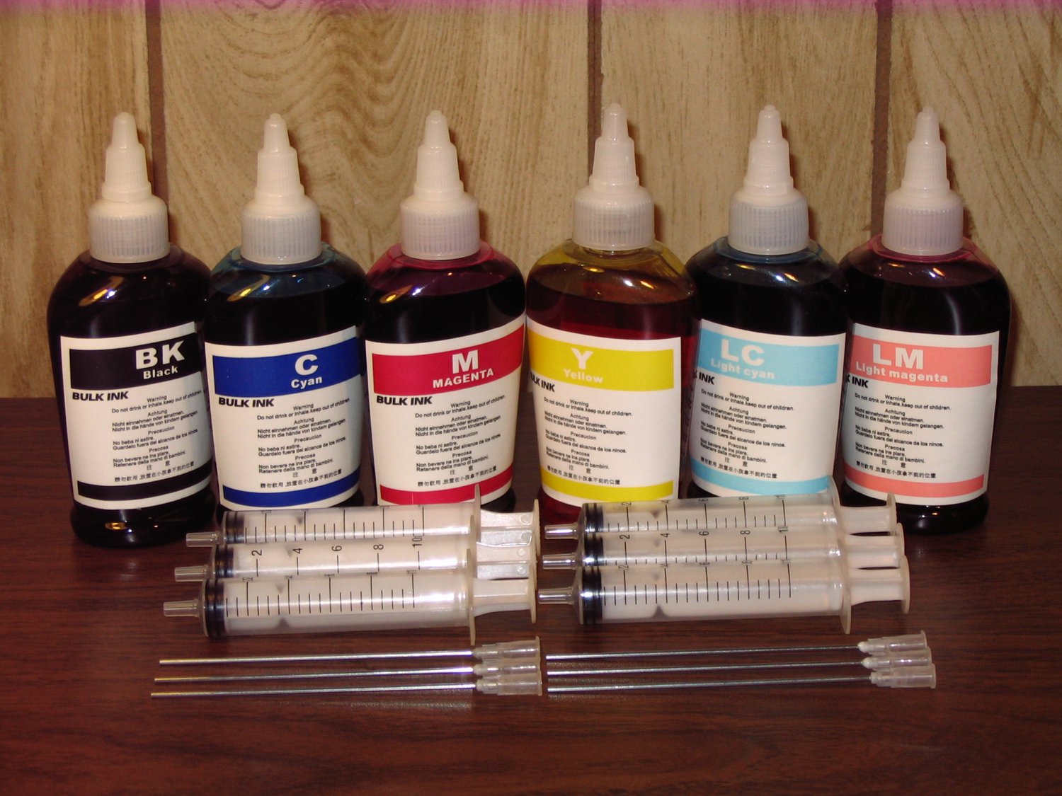 Bulk universal refill ink for EPSON, HP, CANON inkjet printer, 100ml x 6 bottles