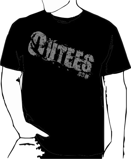 Black Outees S-XL Diagonal Logo Large Front Design Inside-Out