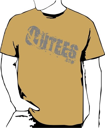 Khaki Outees S-XL Diagonal Logo Large Front Design Inside-Out