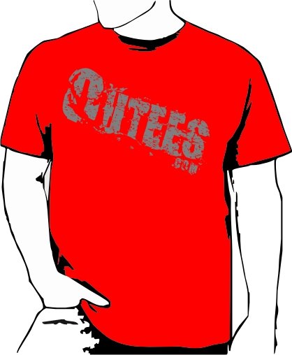Red Outees 2XL-3XL Diagonal Logo Large Front Design Inside-Out