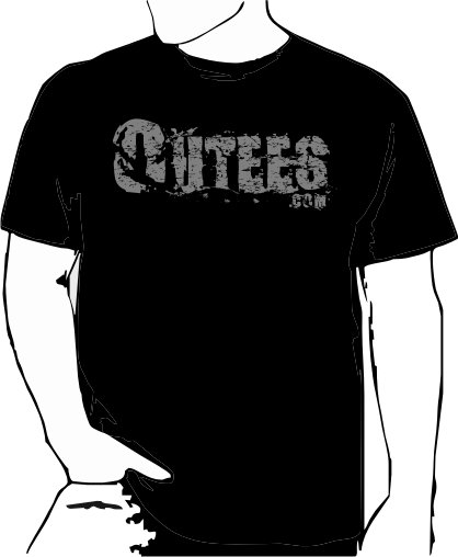Black Outees S-XL Large Front Logo Design Inside-Out