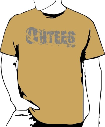 Khaki Outees 2XL-3XL Large Front Logo Design Inside-Out