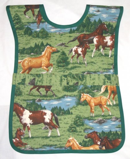 School Paint Smock - Horses - Handmade Kids Childs Art Craft Preschool