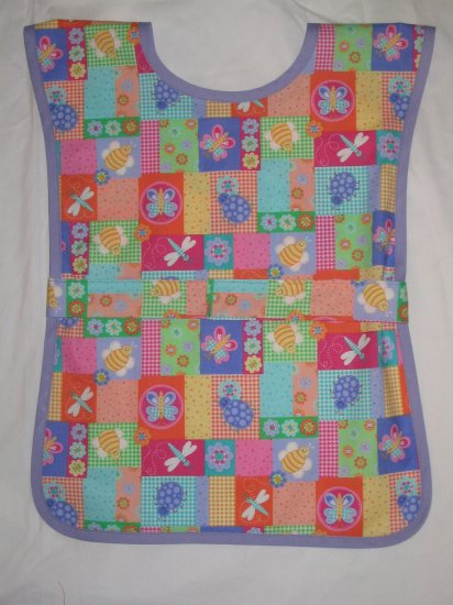 Butterflies 'n Bugs Paint Smock School Preschool Butterfly Bug Girls Art Craft Painting