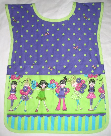 School Paint Smock - Handmade Childs Kids Cirls Art Craft Preschool Apronl