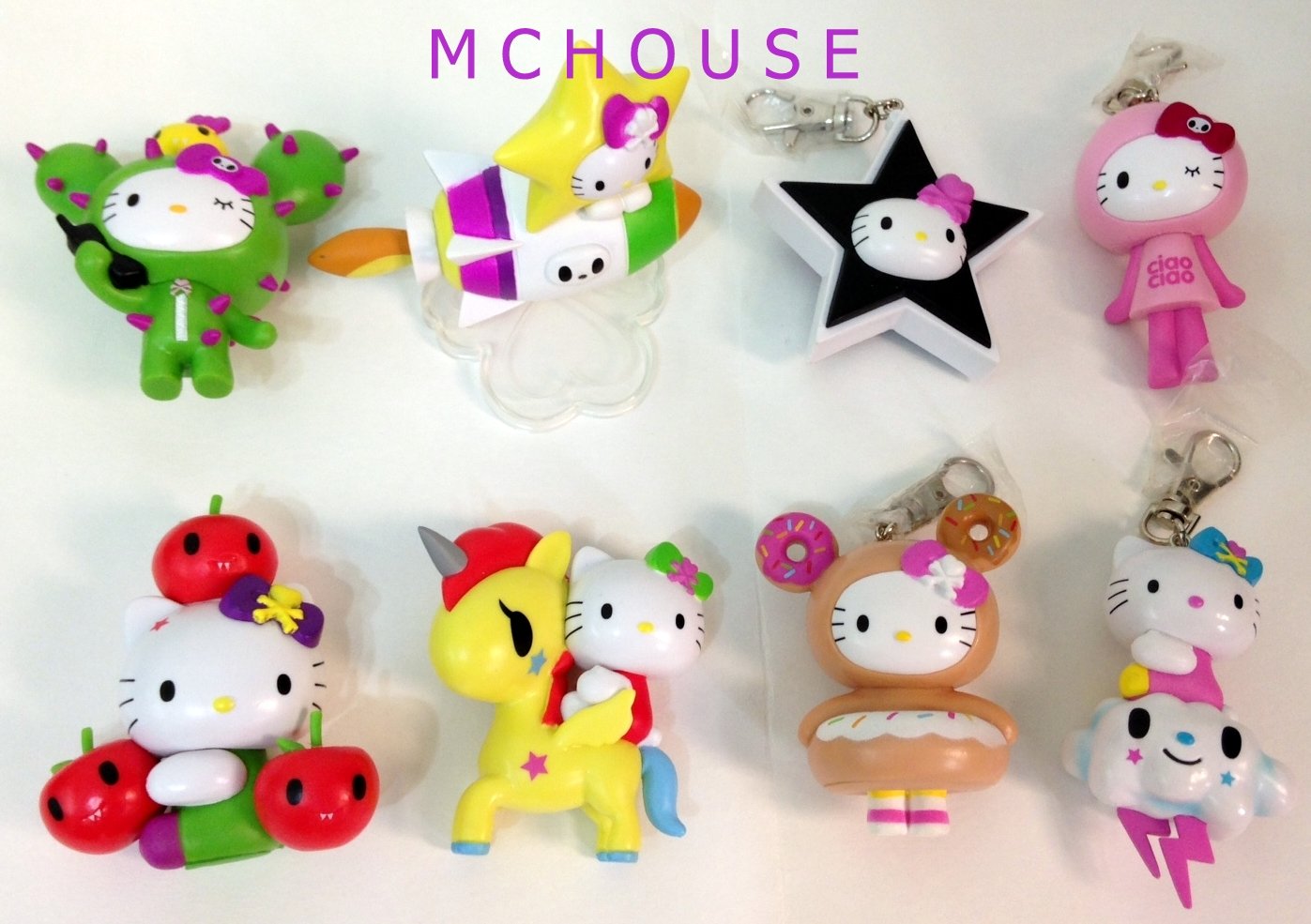 7-11 HK Sanrio Hello Kitty Tokidoki Wonderland Figurine 8pcs set