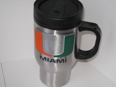 Miami Hurricanes Stainless Steel Travel Mug