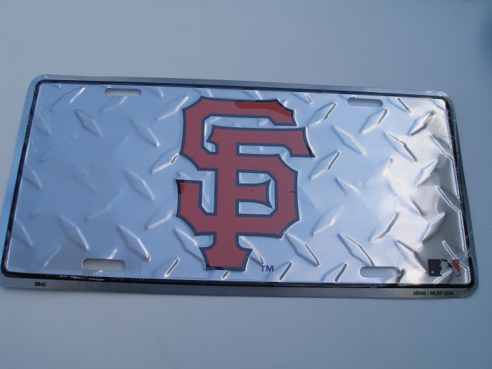 San Francisco Giants metal license plate-diamond