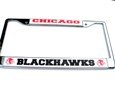 Chicago Black Hawks Chrome License Plate Frame