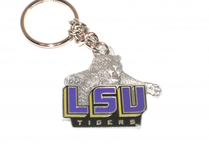 LSU Tigers Pewter Keychain
